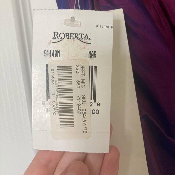 NWT Roberta Iridescent Prom Dress - Picture 7 of 14
